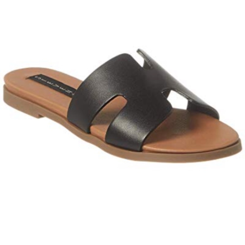 Steve Madden Black Dollie Greece Sandal